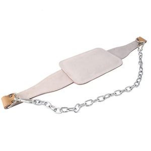 Le matériau en cuir rembourré en mousse souple assure le confort tandis que la chaîne lourde maintient le poids stable, excellent choix pour la ceinture de traction Ups Squats - Product Image 3