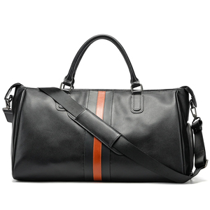 Grand sac de voyage en cuir véritable unisexe à sangle réglable étanche au bureau voyage d'affaires week-end - Product Image 2