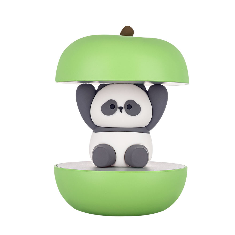 New Arrival Factory Portable USB Charge Desk Table Lamp Christmas Eve Apple Panda Night Light Led