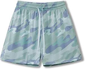 Shorts de sport en mohair sur mesure pour homme, coupe oversize avec cordon de serrage, style streetwear, pour la course et le basketball - Product Image 3