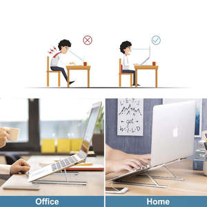 Adjustable Aluminum Alloy Laptop & <b>Tablet</b> <b>Stand</b> Portable Home & Office Desk Organizer Universal for Computer Desks - Product Image 5