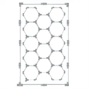 자동 자동차 세부 작업 라이트 바 세차 스테이션 110V 220V 차고 천장 육각형 Led 조명