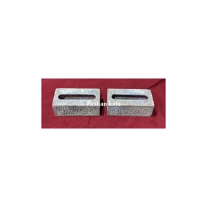 Handmade Pure Soapstone Napkin Box Engraving Modern Designed Home Decoration And Wedding Use Purpose Best Designs Are Available - Product Image 1