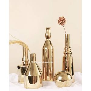 Wholesale Deluxe Quality Metal Home Table Decorative Flower <b>Vases</b> <b>Gold</b> Polished Modern Design Flower <b>Vases</b> At Reasonable Price - Product Image 6