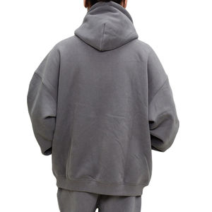 Streetwear brodé avec logo personnalisé Sweat à capuche imprimé hip-hop bouffant Pull lavé 100% coton éponge lourd sublimé - Product Image 3