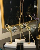 Sculpture unique en aluminium de danseuse de ballet pour femmes, placage or de haute qualité, sculpture en métal faite à la main, ensemble de 3 pièces, décoration d'intérieur