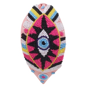 ที่มีคุณภาพสูง2022ทำด้วยมือออกแบบผู้หญิงเด็กแฟชั่นหลายสีผมวงหัววงปักลูกปัดตาชั่วร้าย - Product Image 5