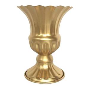 Florero de hierro con construcción fuerte y artesanía decorativa para un uso duradero en interiores rústicos y clásicos - Product Image 5