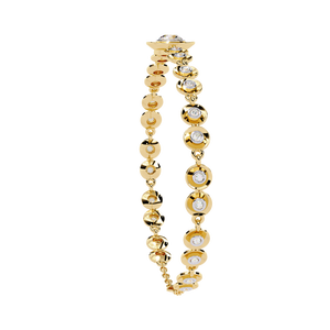 Fabulous 18K <b>Gold</b> Lab Grown Diamond Bracelet & <b>Bangle</b> Luxurious Jewelry - Product Image 1
