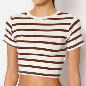 2025 nuevo diseño de temporada de verano para mujer, camisetas cortas informales de manga corta, camisetas ecológicas de alta calidad - Product Image 1