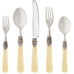 Hôtel et restaurant Meilleures ventes Conception royale sans danger pour les aliments Ensemble de couverts en métal à poignée en résine de 5 pièces du fournisseur indien - Product Image 2