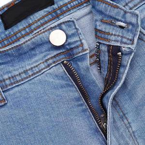 Venta al por mayor azul claro Slim Fit pantalones de mezclilla para los hombres de pierna ancha desteñido Jeans elásticos bordados Casual moda desgaste pedidos del OEM - Product Image 2