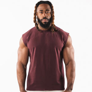 2025 unisexe haute qualité coton sans manches Gym Stringer hommes entraînement débardeur hommes chemise de gymnastique taux de gros OEM pas cher prix - Product Image 1