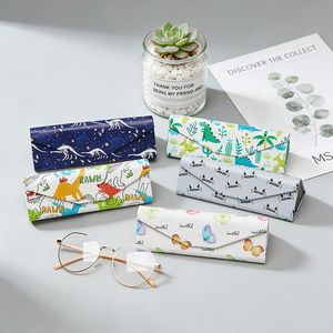 <span class=keywords><strong>Estuche</strong></span> Ecológico Personalizado <span class=keywords><strong>para</strong></span> Gafas de Sol, de Cuero PU, Plegable Triangular, Hecho a Mano - Product Image 1