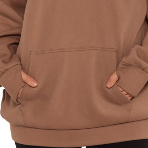 Pull à capuche à manches longues surdimensionné décontracté pour femmes Logo imprimé personnalisé Streetwear tricoté sweat-shirt blanc avec col à capuche - Product Image 2