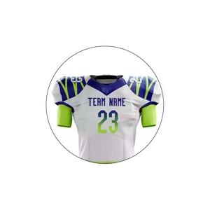 Venta al por mayor 2025 personalizado 100% poliéster fútbol americano Jersey transpirable uniforme con mangas cortas servicio OEM - Product Image 2