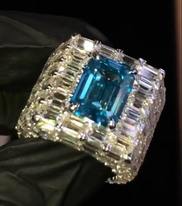 Bague de fête en argent sterling 925 plaqué rhodium avec diamants ronds VVS glacés, bijoux fins unisexes hip-hop RB Gems, certificat IGI - Product Image 2