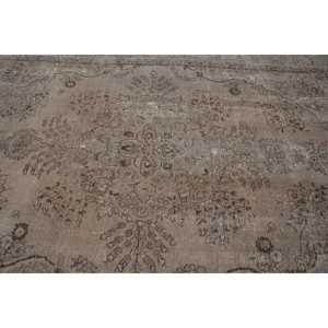 Turkish Vintage Oversize Rug 7.8x10.5 ft, <b>Brown</b> Persian Rug <b>Wool</b> - Product Image 4