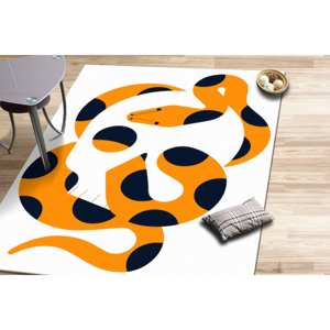 Snake <b>Skull</b> Modern Rug: Non-Slip Accent <b>Decor</b>,Nonwoven Thin Rug - Product Image 5