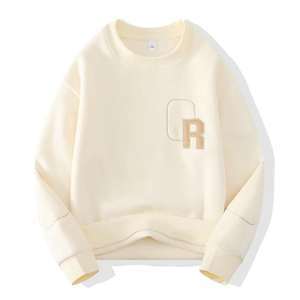 Sweat-shirt à capuche oversize en molleton de coton décontracté pour femme, manches longues, pull pour l'hiver et l'automne, uni, teint, fabricant - Product Image 2