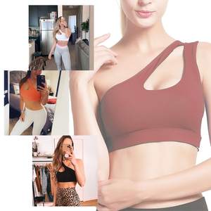 Soutien-gorge de sport à une épaule pour femmes, haut de yoga à bretelles triangulaires, sexy, soutien-gorge de sport à une épaule pour femmes - Product Image 4