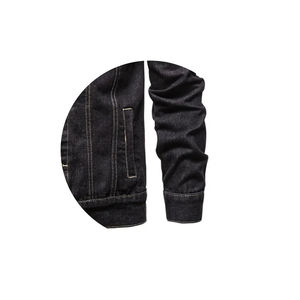 Vente en gros de vestes pour hommes vestes en jean pour hommes avec poches latérales vestes en jean décontractées acceptent le service OEM avec logo personnalisé - Product Image 6