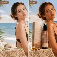 ETRUN OEMODM Spray bronzant pour le visage, brume autobronzante pour le visage, eau bronzante sans soleil avec des ingrédients naturels, application facile, hydratant