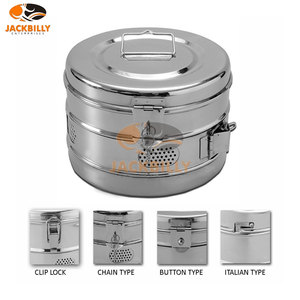 Tambor de acero inoxidable de alta calidad Premium SS 304 Grado 6x4 cm y 15x12 cm Pulido manual Instrumentos médicos - Product Image 4