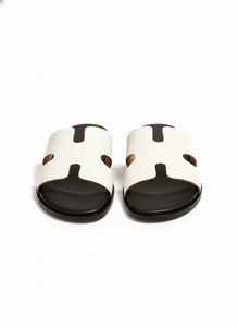 Sandales plates décontractées en cuir pour hommes, antidérapantes, à semelle en caoutchouc, confortables pour l'intérieur et l'extérieur, idéales pour l'été et le quotidien - Product Image 5