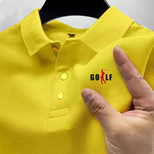 Camiseta Polo de poliéster 100% para hombre, ropa de gran tamaño de alta calidad con impresión digital frontal, hecha a medida por fabricantes - Product Image 2