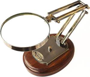 Henry Hughes London Ltd. 1942 Lupa de pantalla de latón completo de mano de 3 pulgadas - Product Image 2