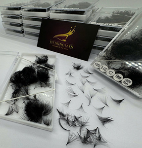 12D 0.05 C/D Curl Loose Volume <b>Lash</b> <b>Fans</b> 1000 <b>Fans</b> Premade Eyelash Extensions Handmade VIETKINGLASH Synthetic Hair Natural Soft - Product Image 3