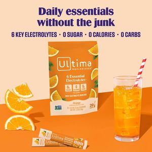 Ultima Replenisher Polvo Electrolítico Diario – Naranja, 20 Sobres - Product Image 3
