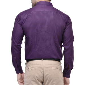 เสื้อผู้ชายระบายอากาศได้ดีมีเอกลักษณ์เสื้อทางการสีพื้นแบบกำหนดเองสไตล์ที่กำหนดเอง - Product Image 4