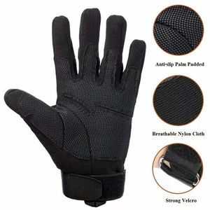 Guantes Tácticos de Cuero Genuino de Pakistán, Dedos Completos, para Exteriores, Tiro, Ciclismo, Paintball, Motociclismo, Fitness - Product Image 3