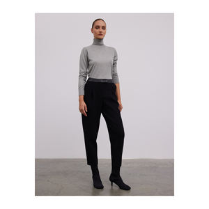 PANTALONS EN MÉLANGE DE LÂNE AVEC DETAIL EN FAUX CUIR ET FONCTION ANTI-POILS - Product Image 3