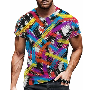 Camisetas casuales de sublimación de alta calidad, diseño personalizado, precio bajo, transpirable, 180 gramos, tela, cuello redondo, patrón de impresión - Product Image 4