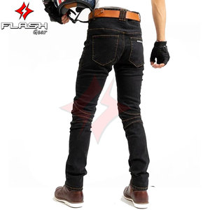 Pantalones vaqueros rectos informales para todas las estaciones, pantalones de carreras, motocicleta todoterreno, equipo de protección anticaída, deportes de ciclismo al aire libre extraíbles - Product Image 4