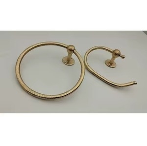 <b>Bathroom</b> <b>Towel</b> Holder Ring Modern Wall Mounted Napkin Holder for Washroom Durable Black Metal <b>Towel</b> Hanger for Hand <b>Towels</b> - Product Image 6