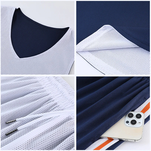 Maillot de basket-ball réversible pour hommes et jeunes imprimé personnalisé taille adulte uniforme de basket-ball réversible 100% polyester - Product Image 3