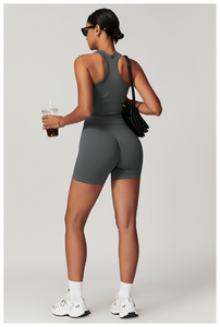 Ensemble personnalisé de vêtements de yoga sans couture pour le sport vêtements de fitness d'été soutien-gorge pour femmes ensemble de yoga avec lifting des fesses - Product Image 3