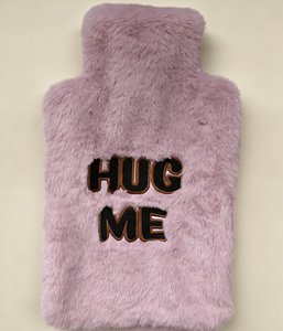 Borsa dell'acqua calda in gomma con morbida fodera in peluche, bottiglia d'acqua calda per alleviare il dolore - Product Image 2