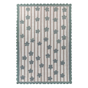 Alhambra Ivory - Alfombras de lana de tejido plano, alfombras de yute hechas a mano con diseño de diamantes a rayas para el hogar, alfombra rectangular para pasillo o junto a la cama - Modelo ADWL-13203 - Product Image 1