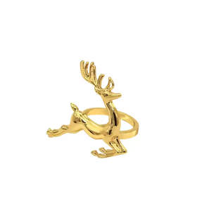 Servilleteros de diseño único para mesa de cena 2025, soporte de tejido al por mayor, decoración del hogar, anillo de oro, servilletero directo de fábrica - Product Image 3