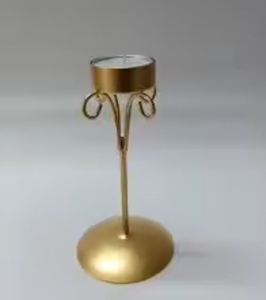 Vente chaude Design Élégant De Luxe Noir Couleur Fer Décoratif En Métal T-Lite Titulaire Mat Noir PC Finition Photophore Bougeoir - Product Image 6