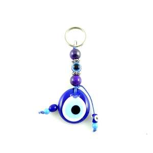 Llavero con Mosquetón DAFNI BIG PAZAR con Cuentas de Ojo Turco - Diseño Metálico 3D de Moda con Puntas Esmaltadas Únicas e Impresión en Relieve - Product Image 6