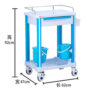 Goedkope Ziekenhuis Metalen Medische Behandeling <span class=keywords><strong>Trolley</strong></span> Instrument Kar Met 3 Laden Emmer Wielen Prijs - Product Image 6