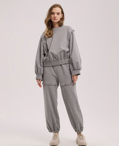 Womens Oversized <b>Sweatshirts</b> Fleece Hoodies Custom Logo Unisex Hoodie - Product Image 2