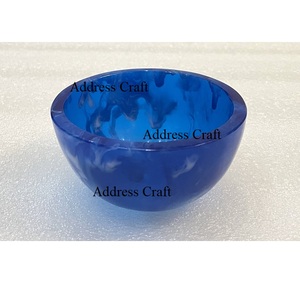 Decorative Hand Poured Resin Bowl Dishes Plates for Home Hotel Restaurant High Grade Round Shape Resin Fruit Bowl <b>Snacks</b> Bowl - Product Image 4