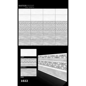 Décoration intérieure décorative 30x60cm Carreaux muraux à poinçonner Finition brillante Idéal pour les salles de bains 12x24 Carreaux d'intérieur en céramique 300x600mm - Product Image 5